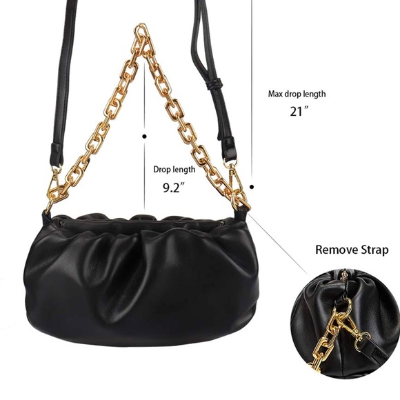 Pouch Dumpling Clutch Purse Crossbody Handbag - Picture 9 of 9